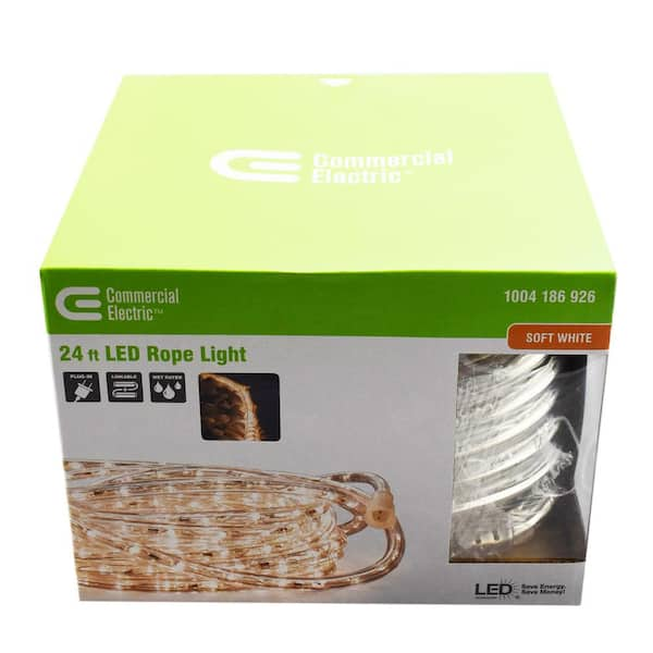 commercial electric 24 ft led rope light