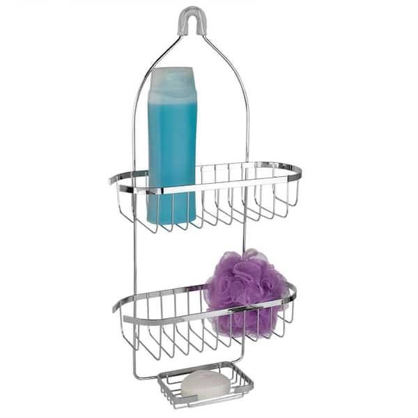 Home Basics Element Shower Caddy in Satin Nickel HDC51541 - The Home Depot