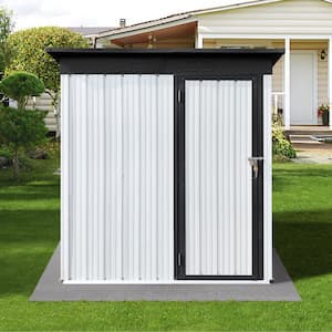 5 ft. W x 3 ft. D Electro-Galvanized Metal Sheds and Outdoor Storage Shed, Tool Sheds in Black(14 sq. ft.)