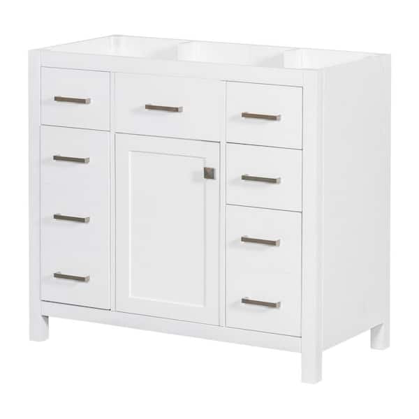 Staykiwi 36 in. W x 18 in. D x 33 in. H Freestanding Bath Vanity Cabinet Without Top in White