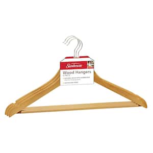 Brown Wood Shirt Hangers 5-Pack