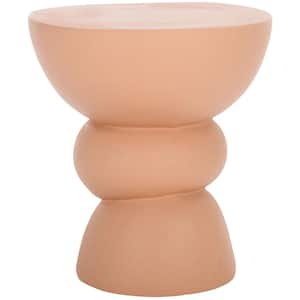 Erwin 18.11 in. Terracotta Round Concrete End Table