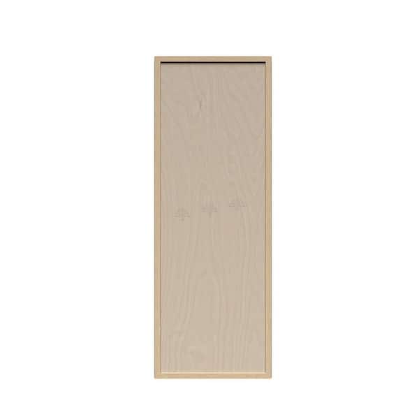 Slim Shaker Assembled 15 in. W x 42 in. H x 12 in. D Wall Kitchen Cabinet in Natural Wood