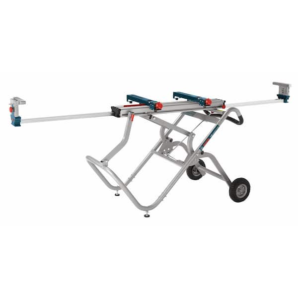 Bosch - 15 Amp 12 in. Corded Dual-Bevel Sliding Glide Miter Saw Combo Kit with Bonus Gravity Rise Wheeled Miter Saw Stand