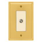 Moderne Wallplate, 1 Coaxial, Steel, Brushed Gold, (1-Pack)