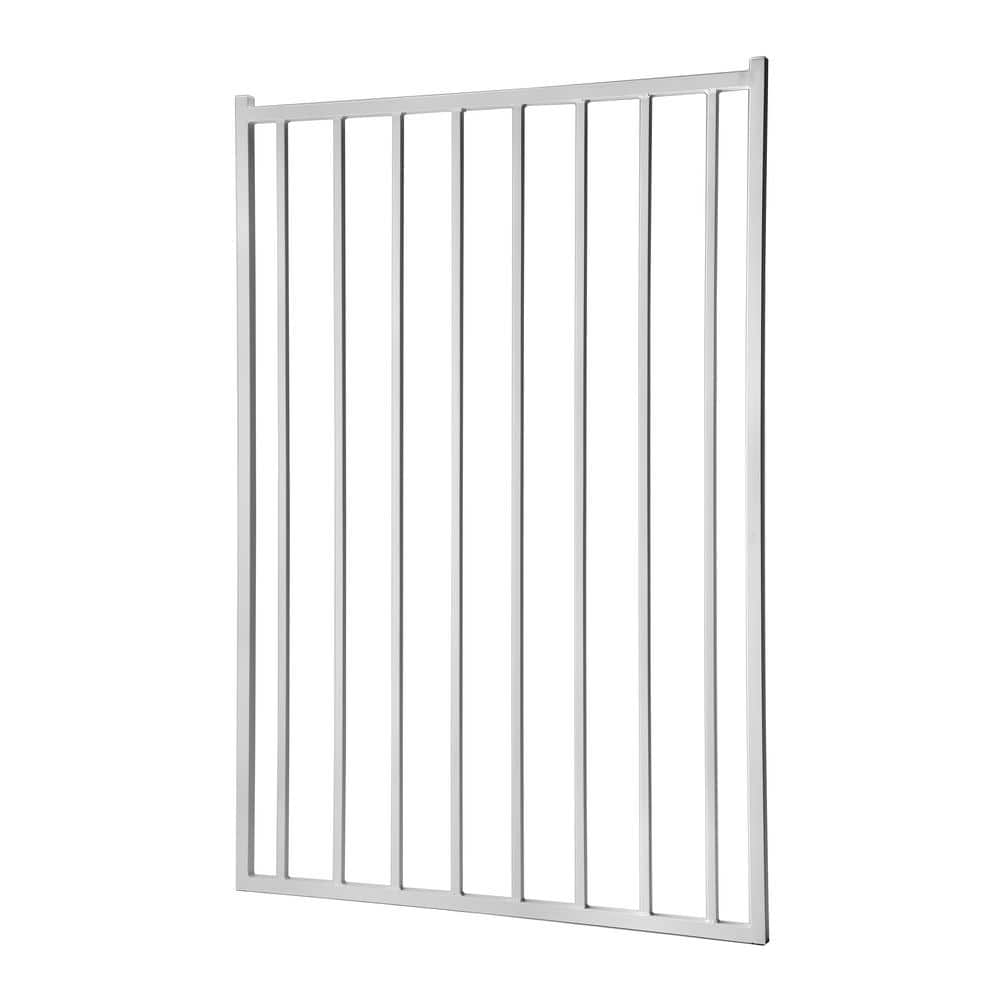 3.5 ft. x 5 ft. White Steel Fence Gate 58277667 The Home Depot