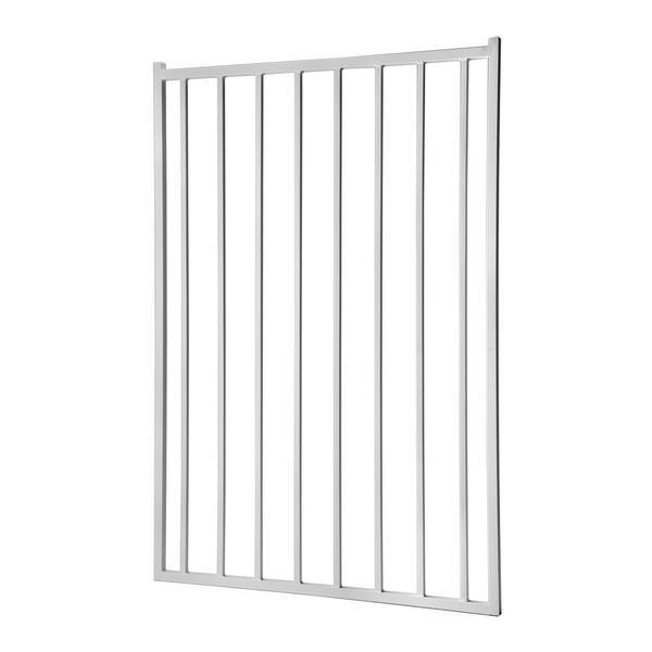 Unbranded 3.5 ft. x 5 ft. White Steel Fence Gate