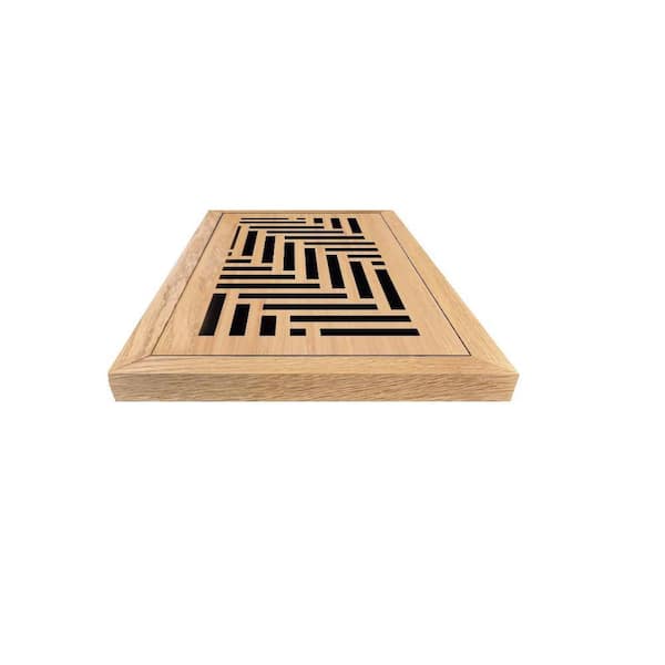 Duct Opening Size 4x12-Overall Size 7x15 Elevation Design Hardwood Floor Register Flush Mount with Installation Box