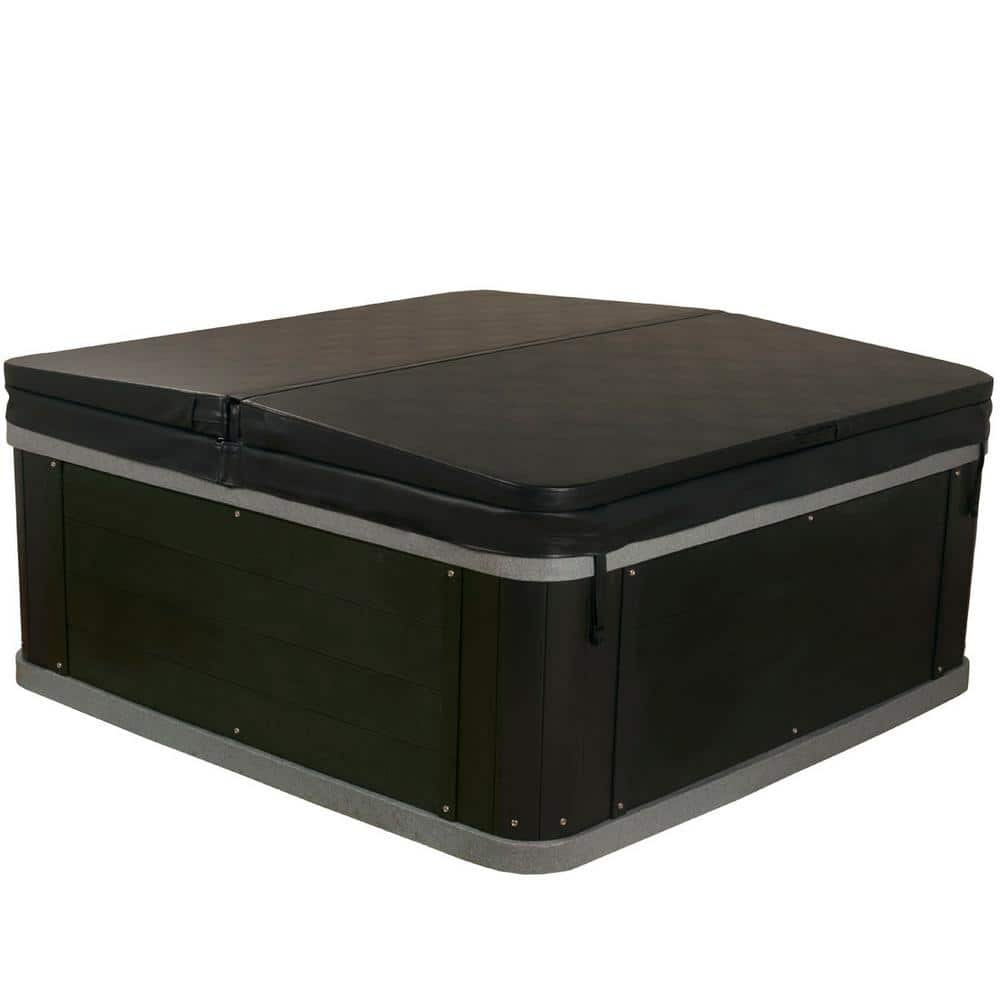 Ariana 6-Person Gray Polyethylene Square Hot Tub Spa