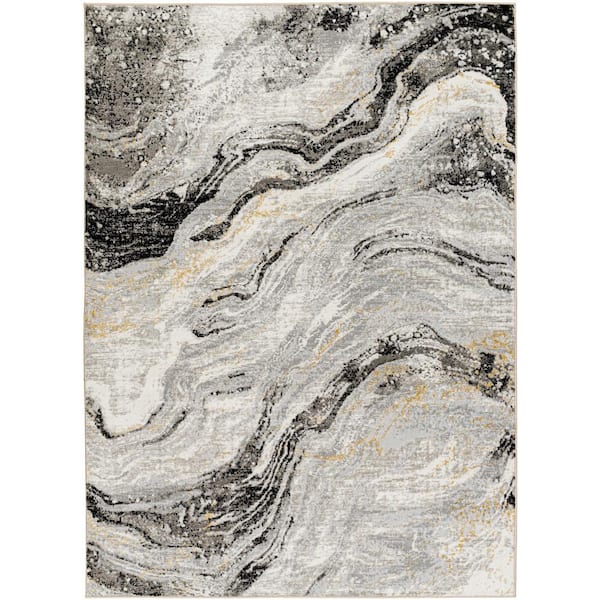 Livabliss San Francisco Ivory/Light Gray 9 ft. x 12 ft. Indoor/Outdoor Area Rug