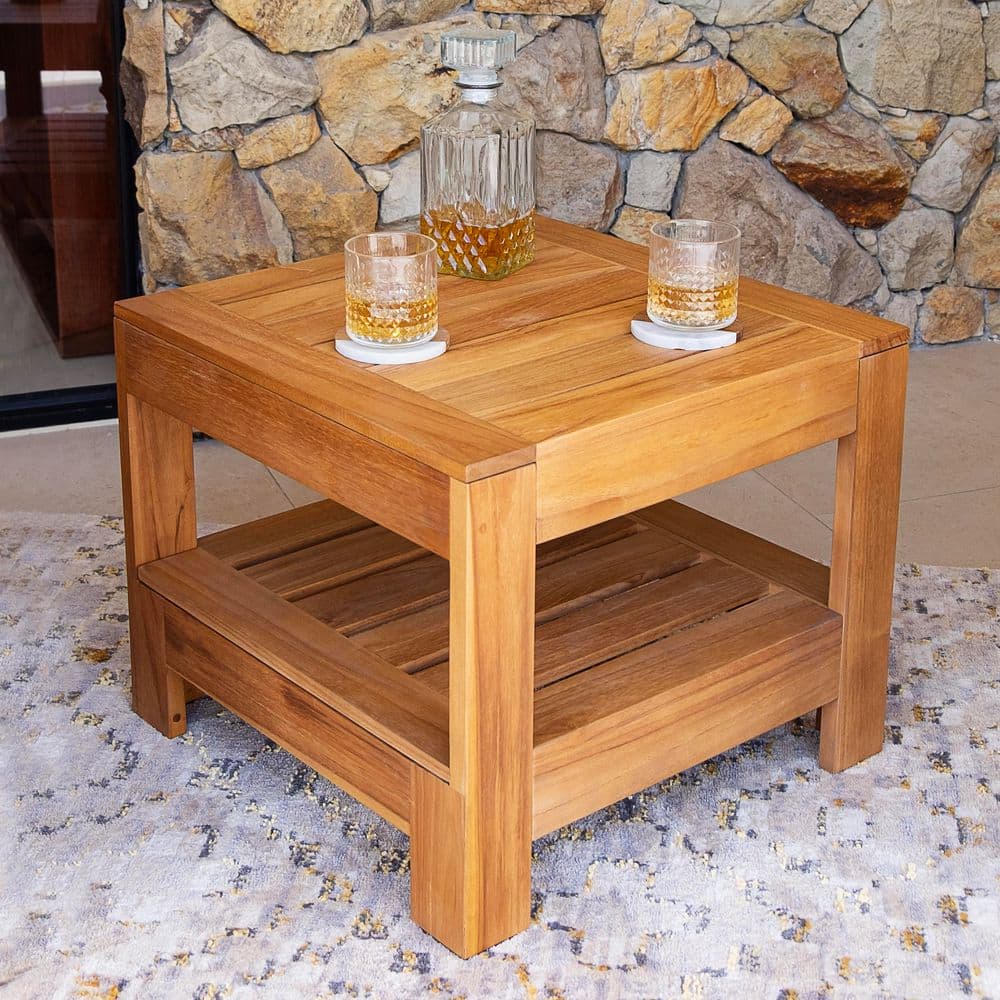 Cambridge Casual Largo Teak Wood Outdoor Side Table H180750-TW-XX