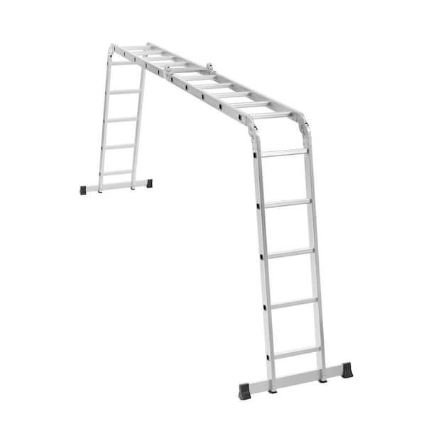 Multi-Purpose Folding 23 ft. Reach aluminum Folding Telescoping Multi-Position 330 lbs. for Home Outdoor Metal
