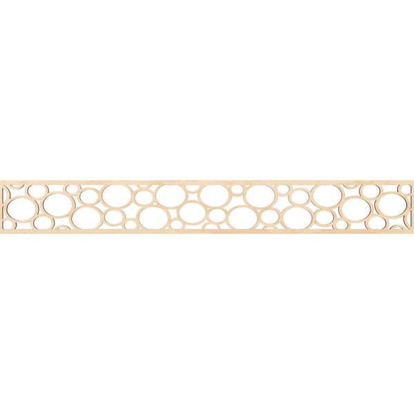 Ekena Millwork Hemingway Fretwork 0.375 in. D x 46.5 in. W x 6 in. L Birch Wood Panel Moulding