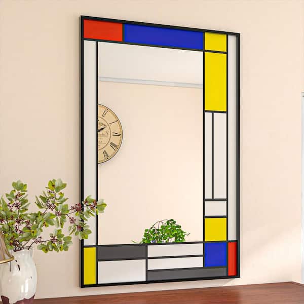 TOOLKISS 24 in. W. x 36 in. H Rectangular Framed Wall Bathroom Vanity Mirror in Color