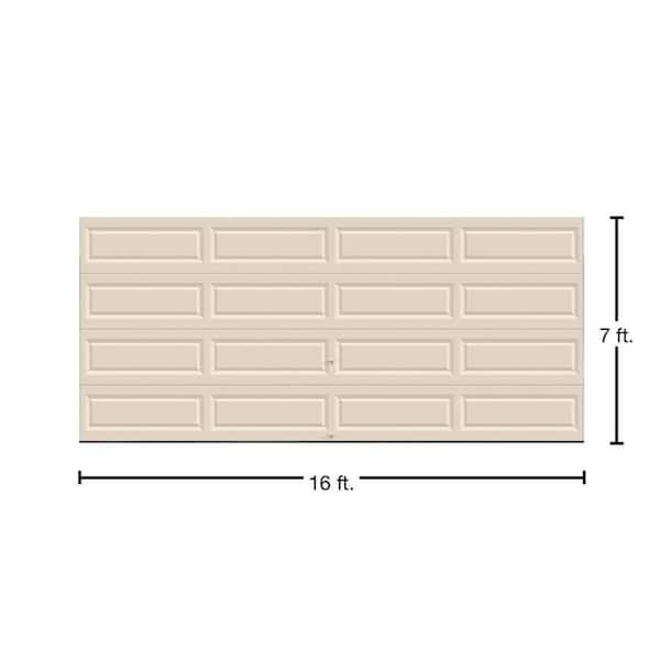 Clopay Classic Steel Long Panel 16 ft x 7 ft Non-Insulated Almond