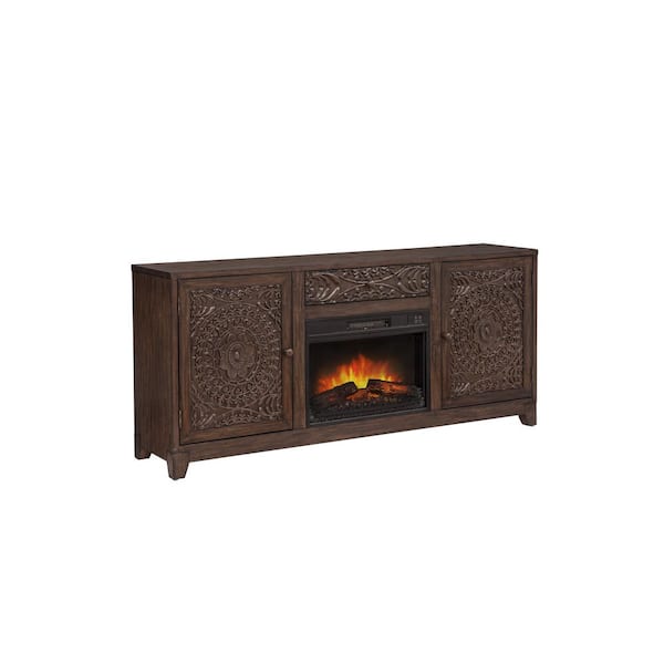 Linon Home Decor Gemma Mandala 67 in. Freestanding Electric