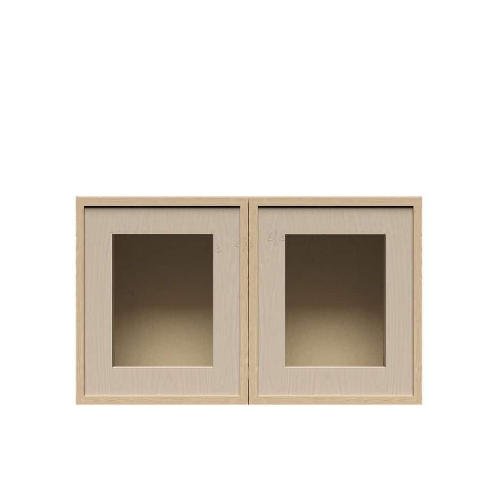 Slim Shaker Assembled 36 in. W x 12 in. H x 12 in. D Wall Kitchen Cabinet in Natural Wood price history on PriceWatchPro