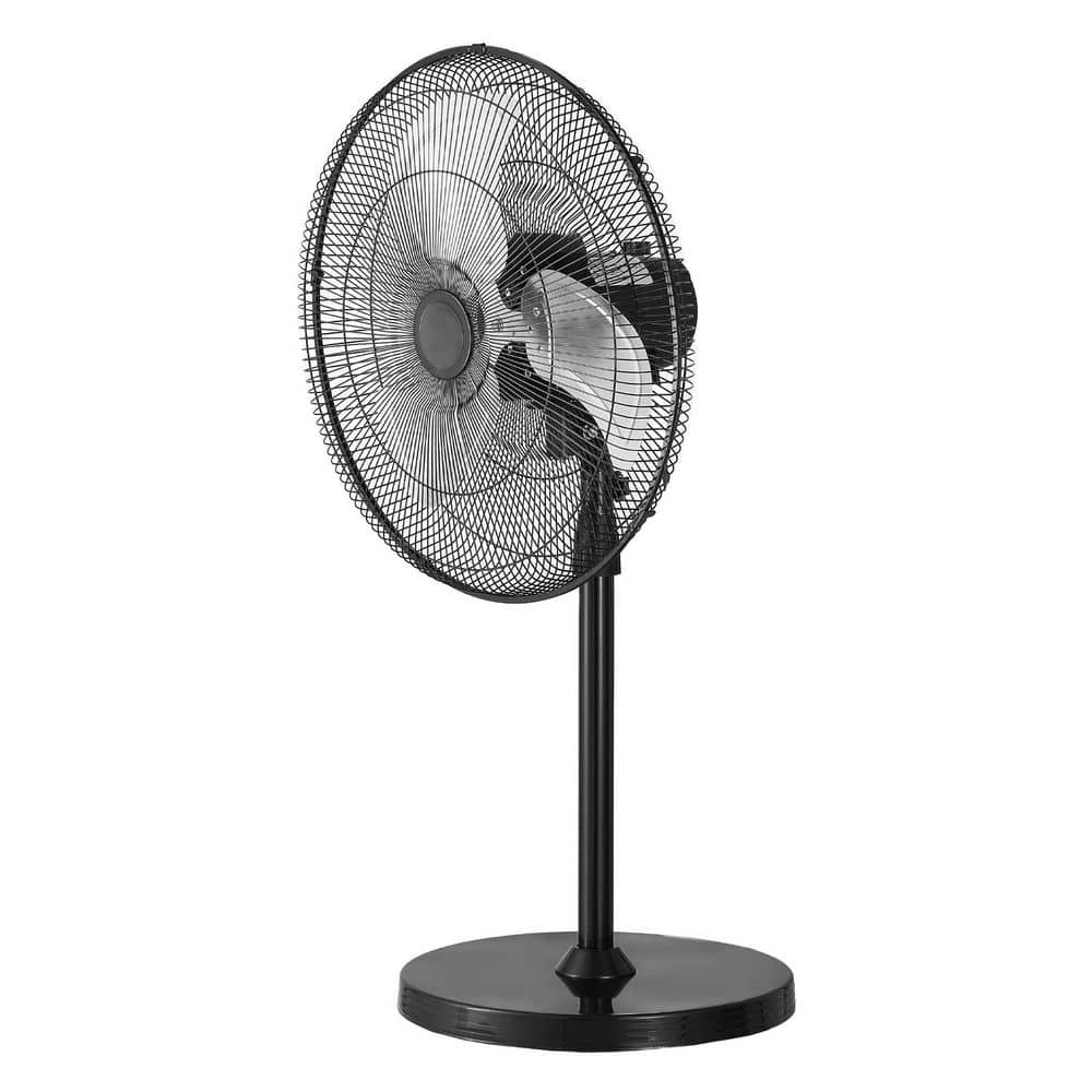 18 in. Industrial Pedestal Fan, 90° Oscillating, Adjustable Height and 3 Speeds, High Power Floor Fan Black price history on PriceWatchPro
