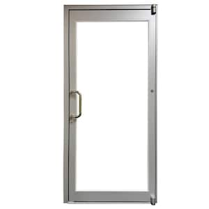 Teza 36 in. x 84 in. Right-Hand/Outswing Anodized Aluminum Prehung Commercial Door