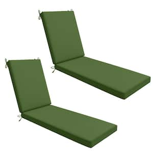 Outdoor Chair Cushions for Patio Chaise Lounge, Outside Water and Stain Resistant Patio Cushions for Lawn in green 2Pack