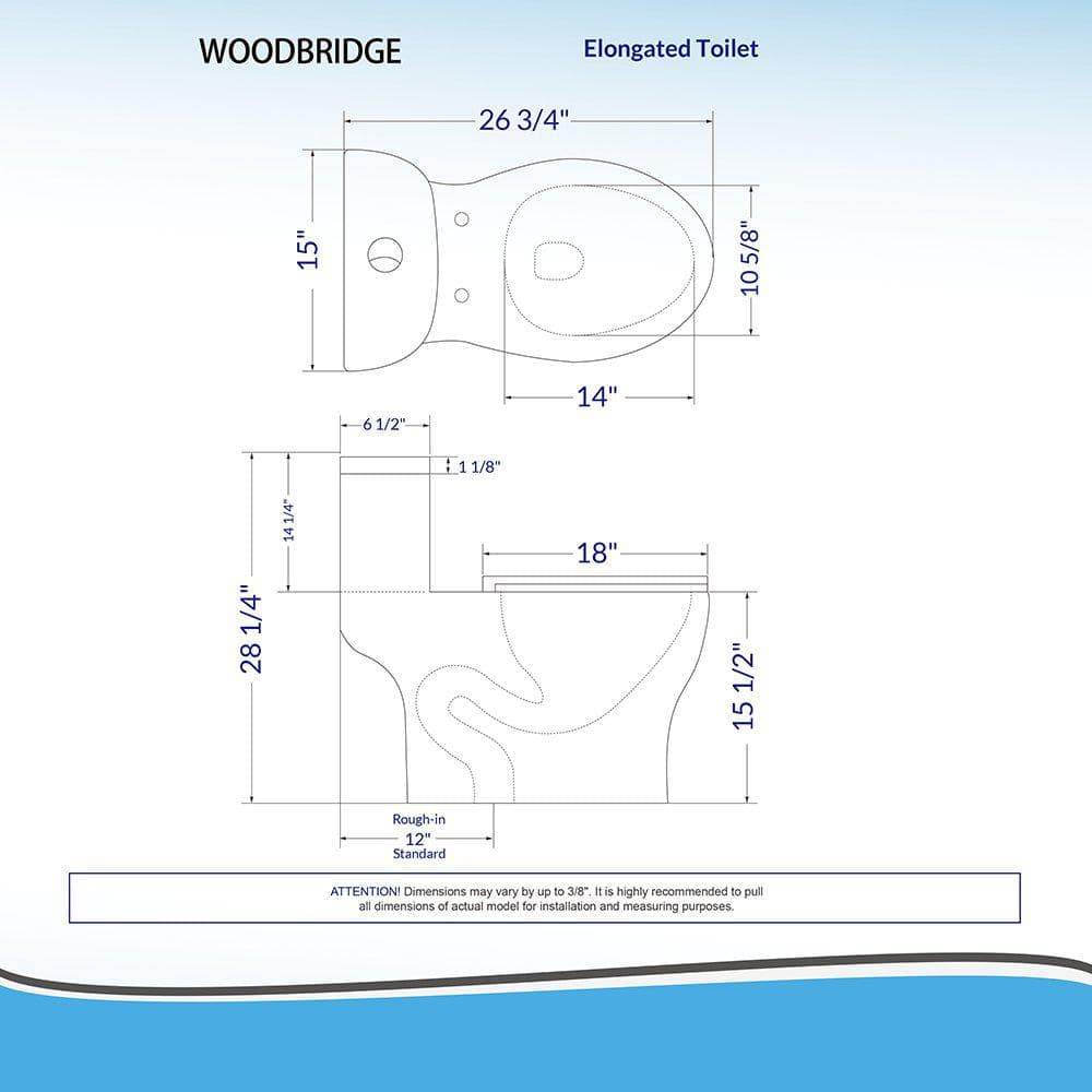White Elongated One-Piece Dual Flush Toilet with Soft Closing Seat