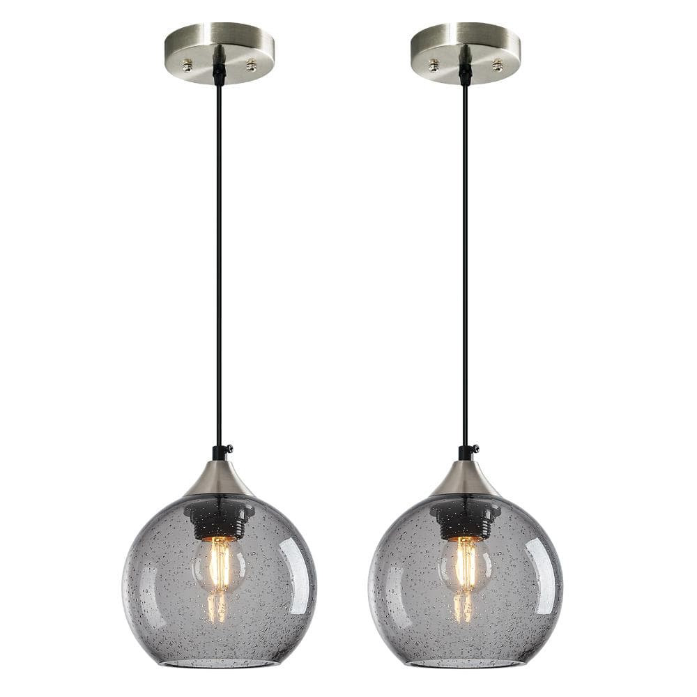 60W 2-light Light Gray Glass Globe Morden Pendant Light Lighting For Bedroom Living Dining Room price history on PriceWatchPro