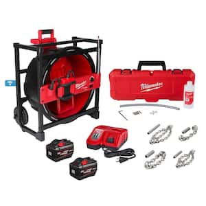 M18 18V Lithium-Ion Cordless High Speed Drain Cleaner with 5/16 in. x 75 ft. Cable