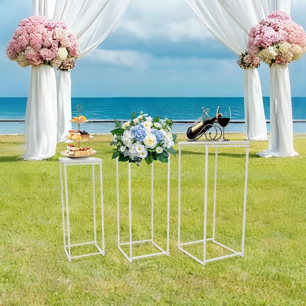 YIYIBYUS 24 in. x 26 in. x 28 in. Tall Indoor/Outdoor White Metal