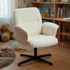 Homy Casa THR Kid's Gaming and Student Swivel Writing Chair Ergonomic Adjustable Height Task Chair in Cream THR CHENILLE