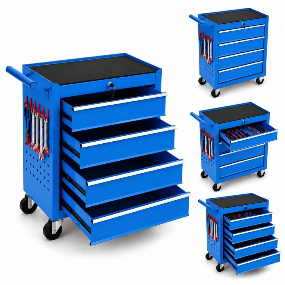 29 in Rolling Tool Chest with Wheels, 4 Drawer Tool Storage Cabinet, Portable Toolbox Organizer with Lock & Hooks price history on PriceWatchPro