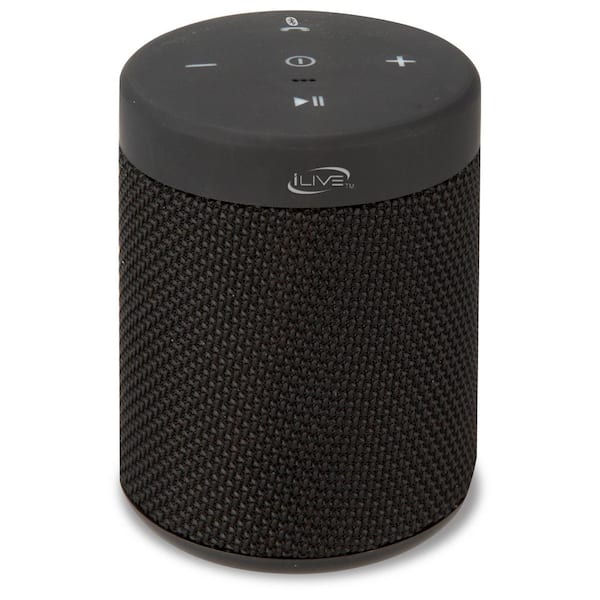 iLive Water Resistant Portable Bluetooth Speaker, Black