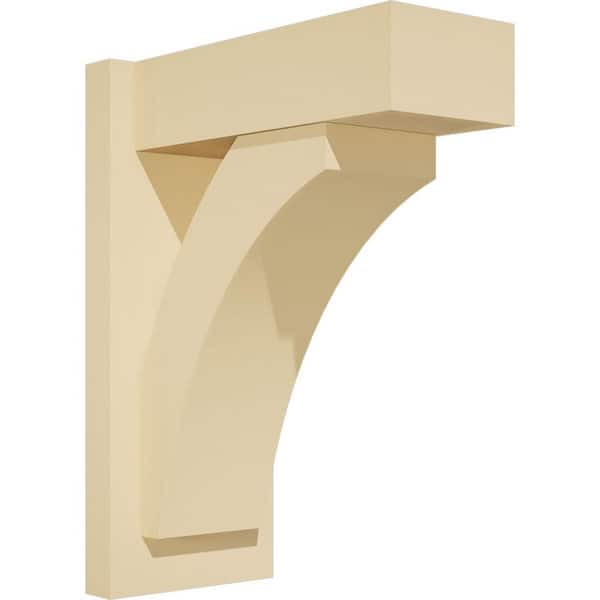 Ekena Millwork Thorton 7 in. W x 18 in. H x 14 in. D Signature Urethane Polyurethane Outlooker with Block Ends