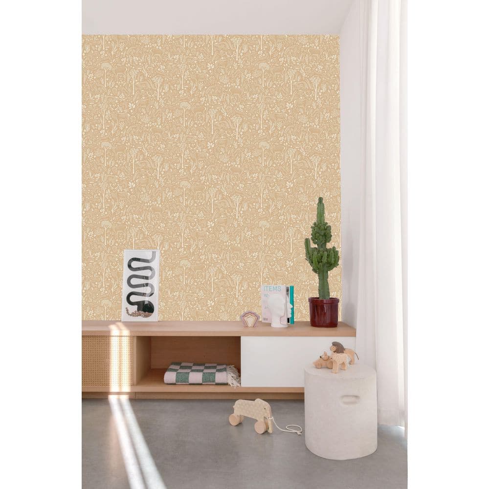 Somber Brown Forest Scene Print Non Woven Non-Pasted Textured Wallpaper 57 Sq. Ft. price history on PriceWatchPro
