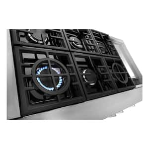 48 in. Gas Commercial Cooktop with 6-Burners in Stainless Steel