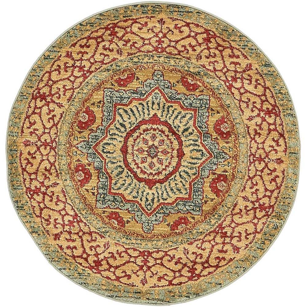 Palace Quincy Light Blue 3' 3 x 3' 3 Round Rug price history on PriceWatchPro