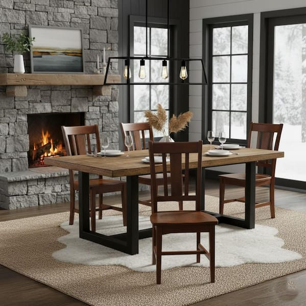 Espresso Solid Wood Slatback Chair (1/box)