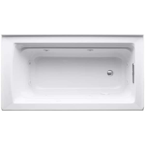 Archer 5 ft. Acrylic Right Drain Rectangular Alcove Whirlpool Bathtub in White Archer 5 ft. Acrylic Right Drain Rectangular Alcove Whirlpool Bathtub in White