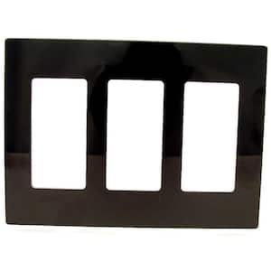Black 3-Gang Decorator/Rocker Wall Plate (1-Pack)