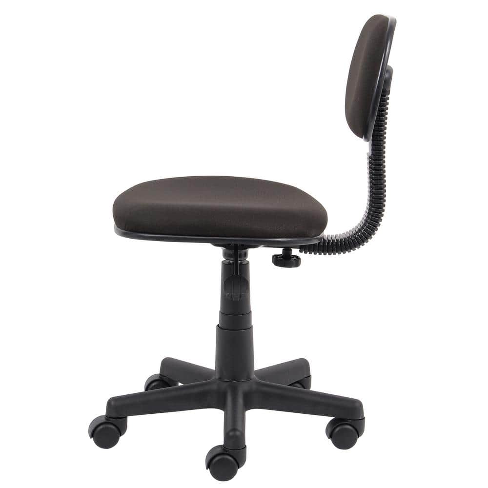 Black Ergonomic Armless Swivel Task Chair