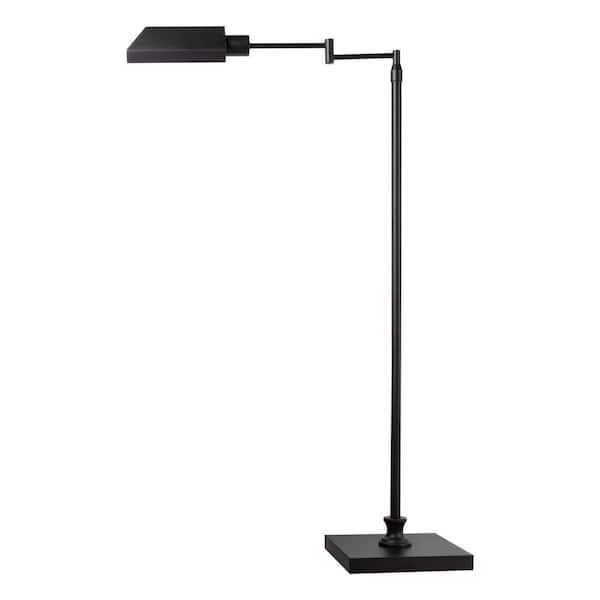 55 in. Black Standard Adjustable Floor Lamp