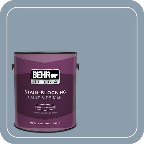 BEHR ULTRA 1 gal. #ICC-65 Relaxing Blue Extra Durable Eggshell Enamel Interior Paint & Primer