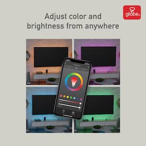 16.4 ft. LED Multi-Color Strip Light Color Changing RGB No Hub Required Voice Activated, Wi-Fi Smart