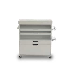 HomeVisions White Craft Work Cabinet