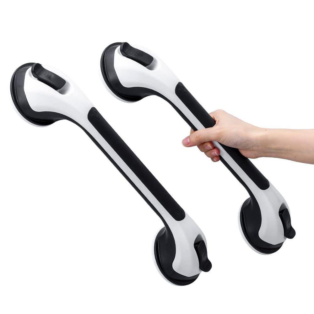 16.8 in. Black Suction Grab Bars for Bathtubs, Removable Shower Handle, No Drilling Waterproof Bathroom Safety Grip price history on PriceWatchPro