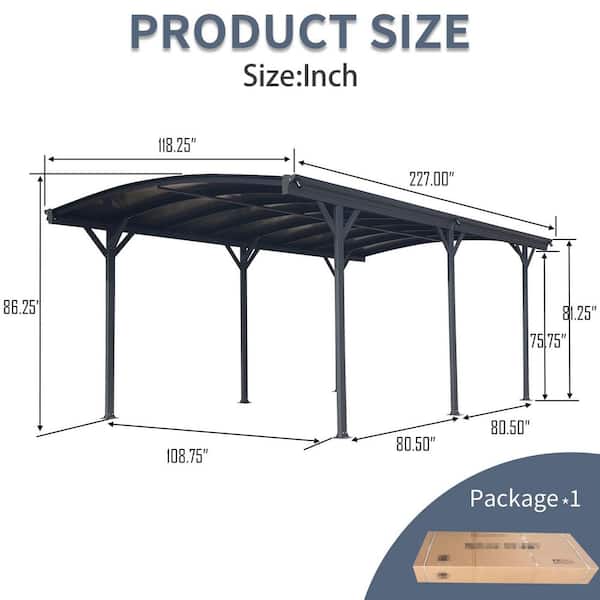 ＊yuma＊　0519 10 ft. x 20 ft. Portable Car Canopy