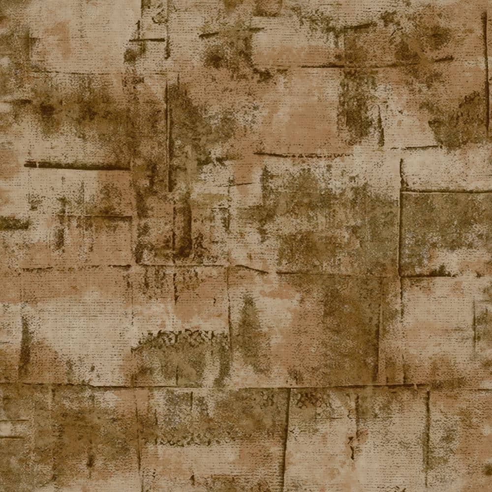 Italian Textures 2 Brown/Beige Block Texture Vinyl on Non-Woven Non-Pasted 