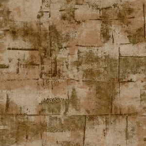 Italian Textures 2 Brown/Beige Block Texture Vinyl on Non-Woven Non-Pasted Wallpaper Roll (Covers 57.75 sq.ft.)