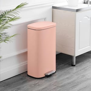 Curtis 8-Gal. Step-Open Trash Can, Flamingo Pink