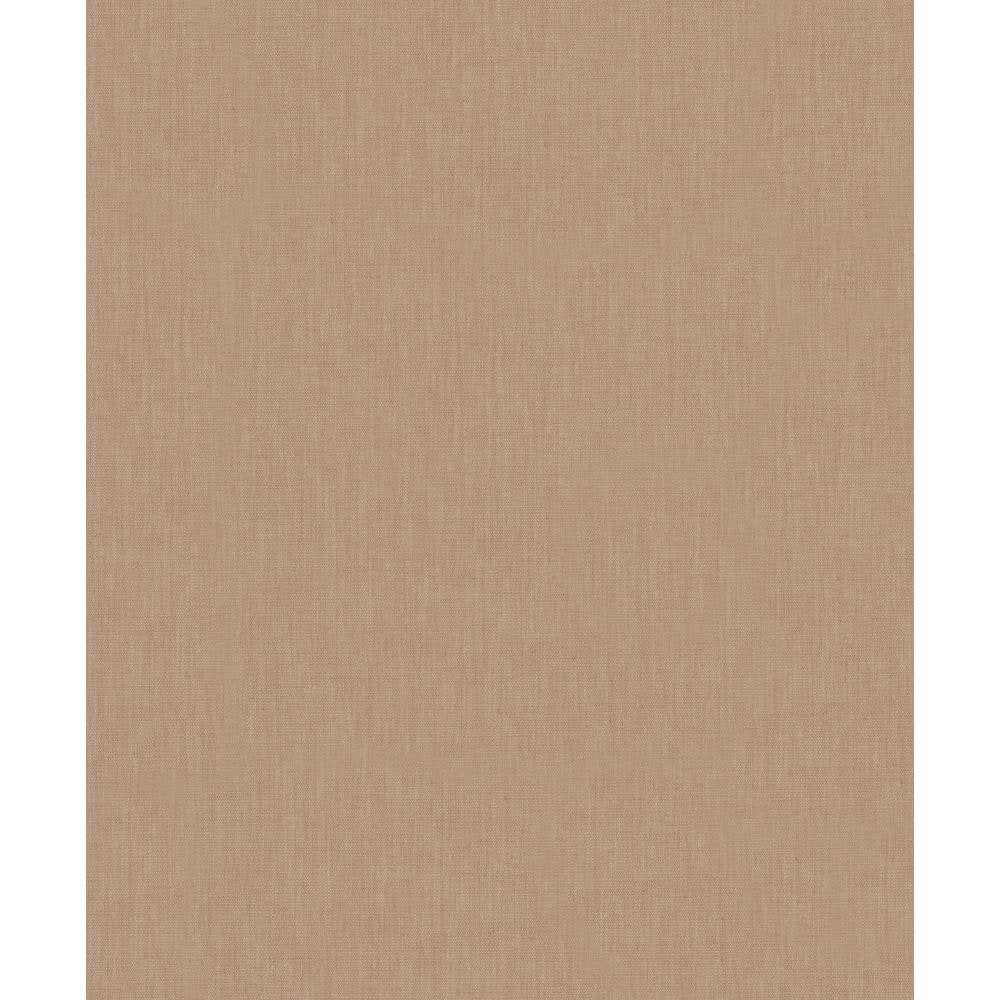 Plain Linen Texture Effect Creamy Brown Matte Finish Vinyl on Non-Woven Non