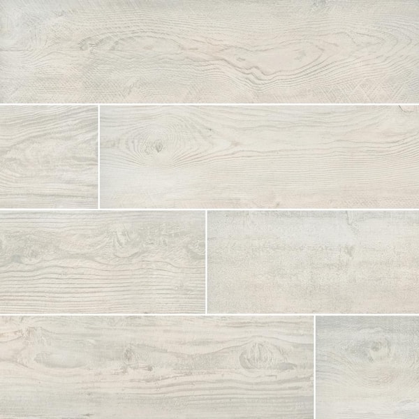 Claudio Blanco 8 in. x 47 in. Matte Porcelain Wood Look Floor and Wall Tile (375.84 sq. ft./Pallet)